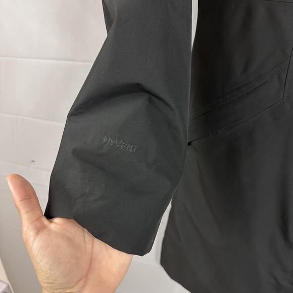 The North Face Coat Womens Small Hyvent Trench Long Waterproof Rain Jacket Black - Picture 7 of 16